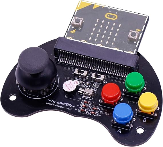 Yahboom Micro Bit Robotic Control Handle Game STEM Education Graphic Compatible with Micro:bit V2 V1.5 for Kids (Handle Without BBC v2)