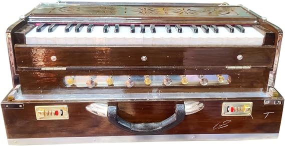 Harmonium, Professional, Portable, 3 1/2 Octaves, 9 Stops, 4 Extra Notes, Padded Bag