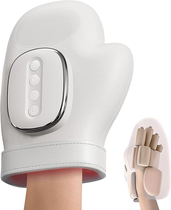 Hand Massager for Arthritis, Heated Hand Massager with Heat & Compression, 5 Intensity Levels, 3 Modes, 4 Temp Settings, Hands Pain Relief, Finger Massager for Arthritis, Gifts for Women Men Mom