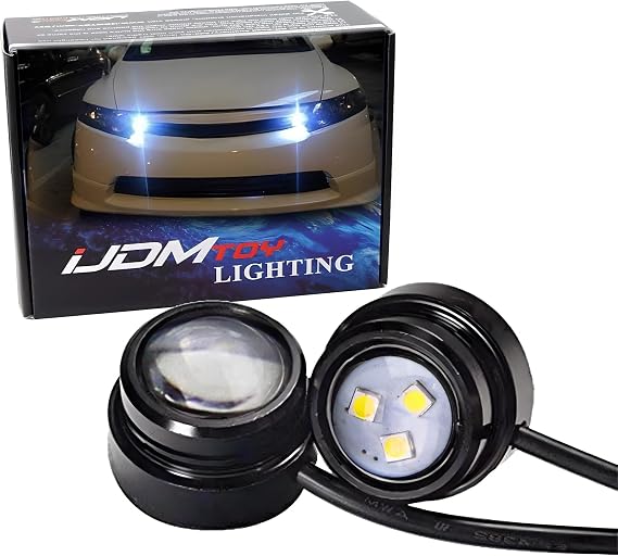 iJDMTOY High Power LED Eagle Eye Bulbs Compatible With Parking Light, Fog Lights, Xenon White