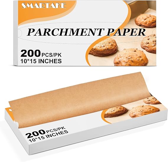 SMARTAKE 10.7x15 Inches Pop-Up Parchment Paper Sheets, Non-Stick, 200 Pcs