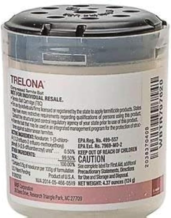 BASF Trelona Compressed Termite Bait - Subterranean Termite Control with Novaluron IGR - 6 Cartridges Box