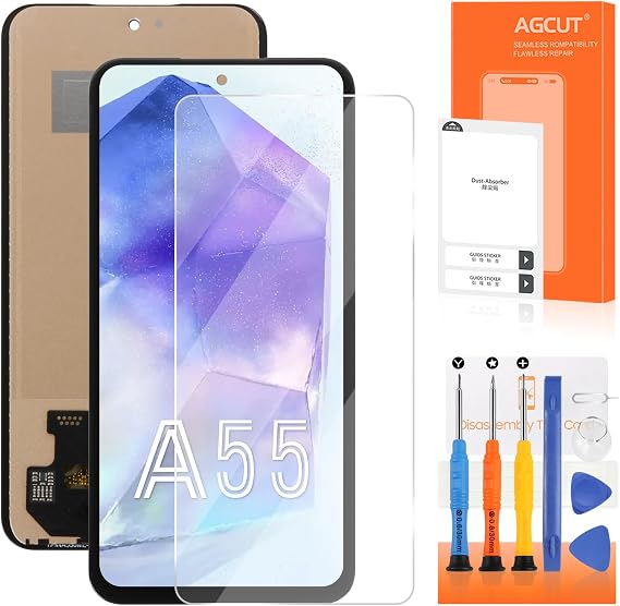 INCELL for Samsung Galaxy A55 Screen Replacement for Samsung A55 LCD Display SM-A556U SM-A556B LCD Digitizer Screen Touch Assembly Black No Frame(No Fingerprint)