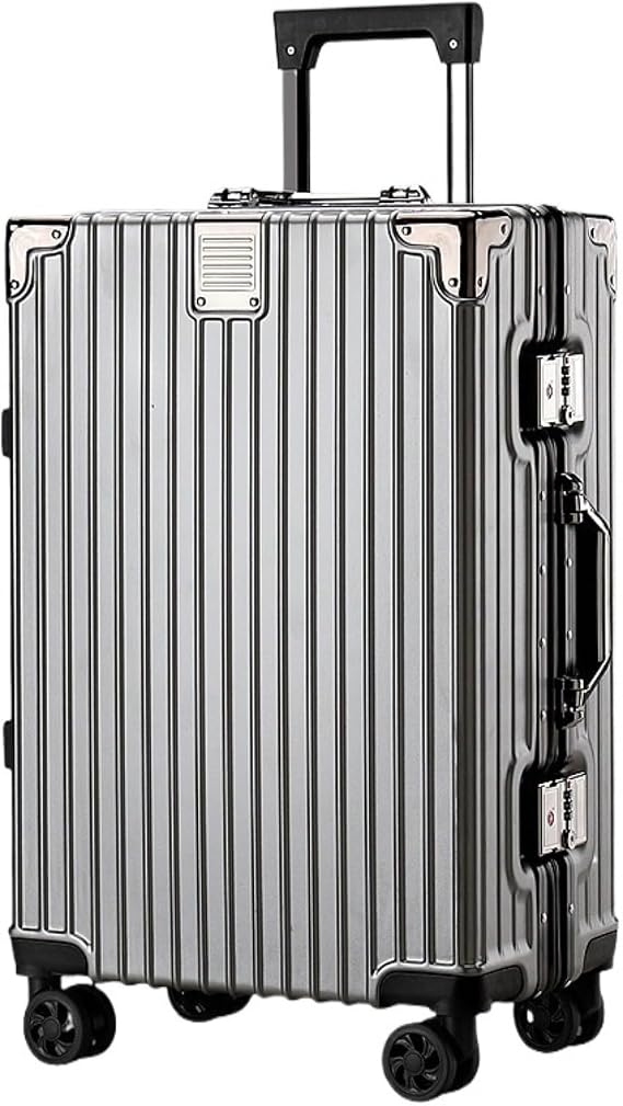 Suitcase Hard Shell Carry on Luggage Lightweight Thickened Tough Aluminum Alloy Suitcase Travel Luggage Anti-Fall Suitcase (Color : C, Size : 24in)