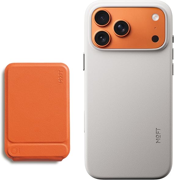 MOFT MOVAS Snap Case for iPhone 17 Pro Max Misty Cove & Phone Tripod Stand, MagSafe Wallet Tripod Stand Sunrise