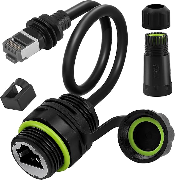 Starlink イーサネットアダプター Gen 3 & Mini用 IP68防水 RJ45 カプラー 速度10Gbps、プラグアンドプレイケーブル延長キット Starlink Gen 3 標準/ミニディッシュルーター用