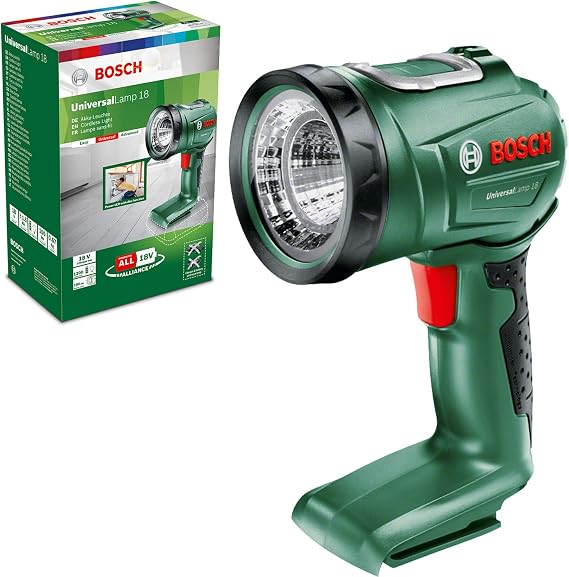 Bosch Akülü Lamba UniversalLamp 18 (Akü ve Şarj Cihazı Dahil Değildir, 18 Volt Sistemi, Karton Kutuda) [Enerji Sınıfı A+]