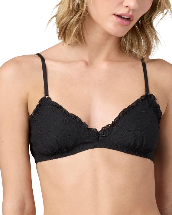 florence by mills Womens Sweet Bloom Collection Eyelet Bralette
