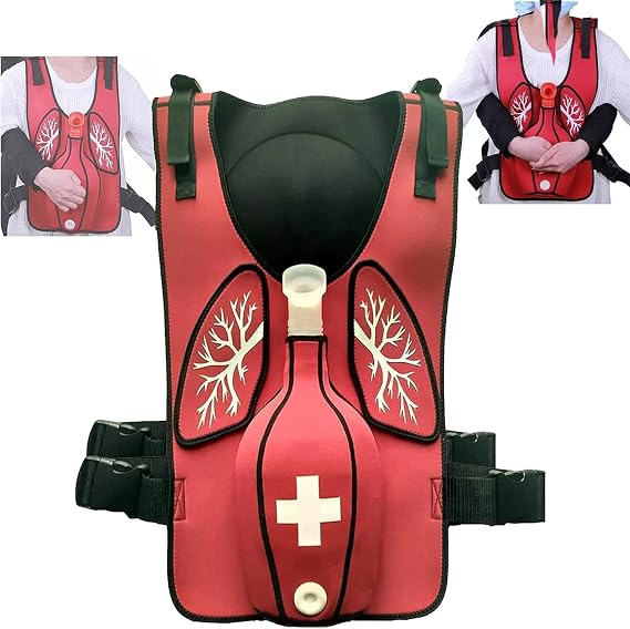 Anti Choking Device， Simulation Training Vest Wearable CPR First Aid Model with Back Slap Suffocation for Teaching Demonstrations,Adult