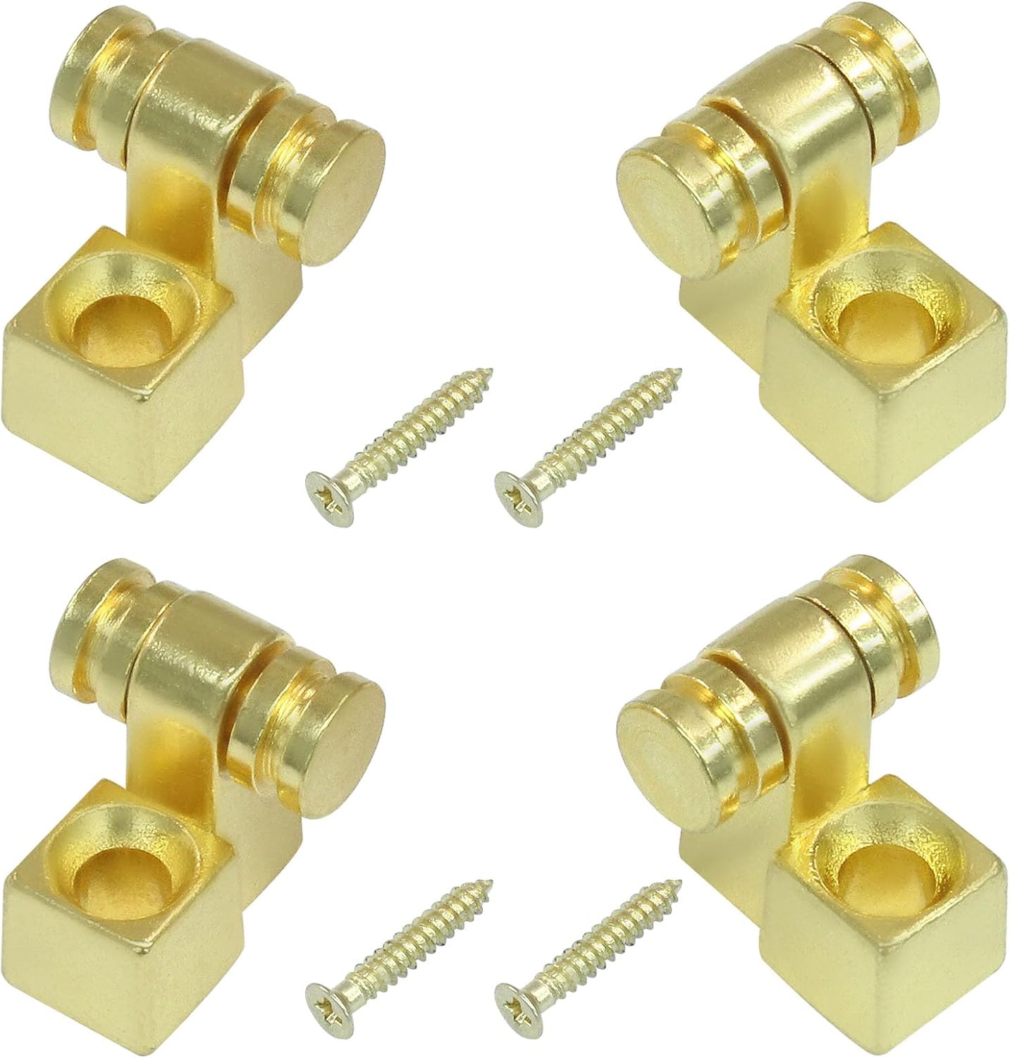 4Pcs Gold Roller String Guides String Trees, Guide Replacement Part,Compatible with Fender Stratocaster and Telecaster Electric Guitars