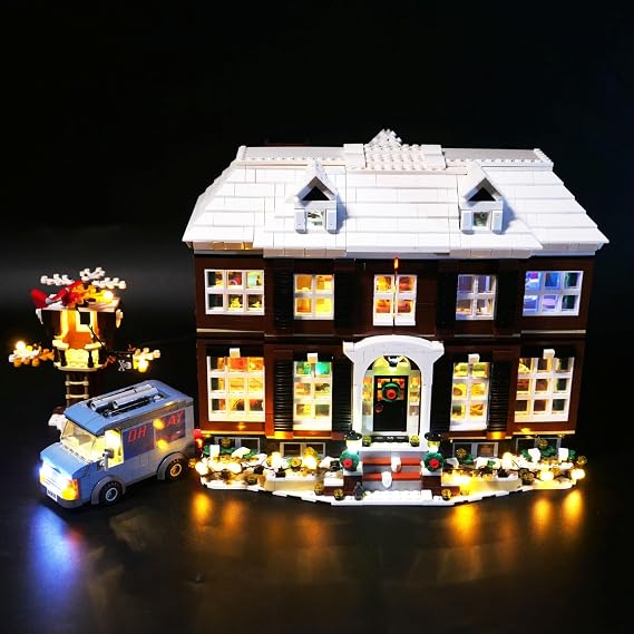LED Light Set Remote Control Version, Light Set Compatible with Lego 21330 Home Alone Building Blocks Model, Not Included Lego Set A