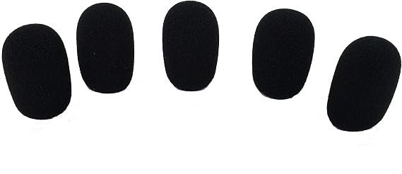 Tetra-Teknica XFFZ5P-BLK Lapel & Headset Microphone Windscreen, Color Black, 5-Pack