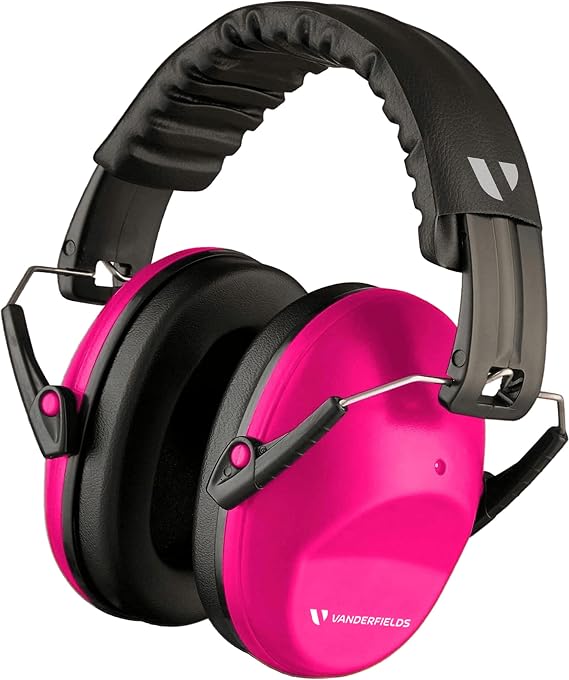 Kids Noise Canceling Headphones - 31 dB (2K Hz) - Ear Protection Earmuffs | Vanderfields' earmuffs protect child's hearing with certified noise-cancellation, soft ear cushions, and adjustable headband