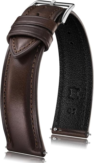 Getalia Luxurious leather Watch Band, Top Grain Genuine Leather Vintage Oil Wax, 18mm 19mm 20mm 21mm 22mm Quick Release Replacement Retro Straps for Men and Women, Thick & Soft