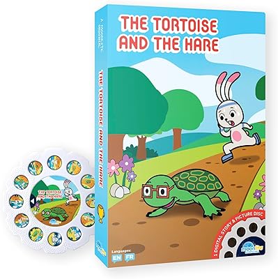 Moonlite Storybook Reels for Flashlight Projector, Kids Toddler | The Tortoise & The Hare | Single Reel Pack Story for 12 Months and Up