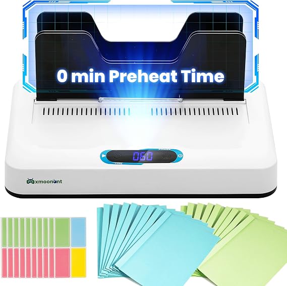 Mxmoonant Thermal Binding Machine Kit, w/20 Binding Covers & 40 Stickers