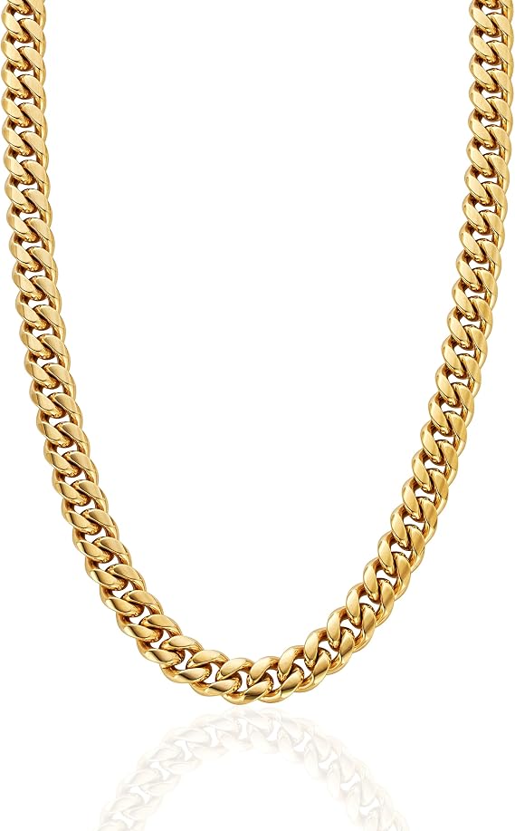 CRAFTD - Cuban Link Chain - Waterproof, Heat & Sweat Resistant - Gifts for Men - Men's Jewellery - Width 12MM
