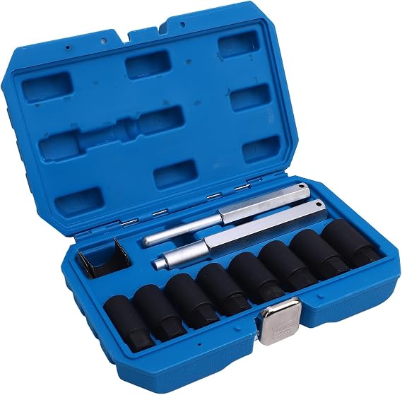 Wheel Lock Removal Kit.Efficient Striking Pin Remover Kit for Car Maintenance Suitable for Cars, SUVs, Trucks - Chrome Molybdenum Steel