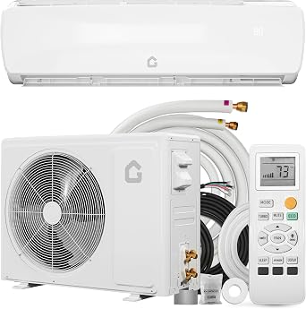 9 SEER2 Mini Split AC, 230V 9000 BTU Mini Split Heating and Coolings up to 450, Inverter Mini Split System w/Remote Control, Low Nosie,Mini Split Air Conditioner for Home