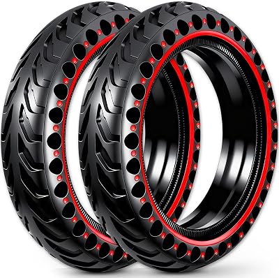2-Pack 5075-6.1 Scooter Tire Tubeless, Upgrade Your Scooter with 8.5x2.0 Airless TIres, Puncture-proof, 8 12 x2 Replacement Tyre Compatible with Gotrax GXL V2XRAPEX, Hiboy S2, etc
