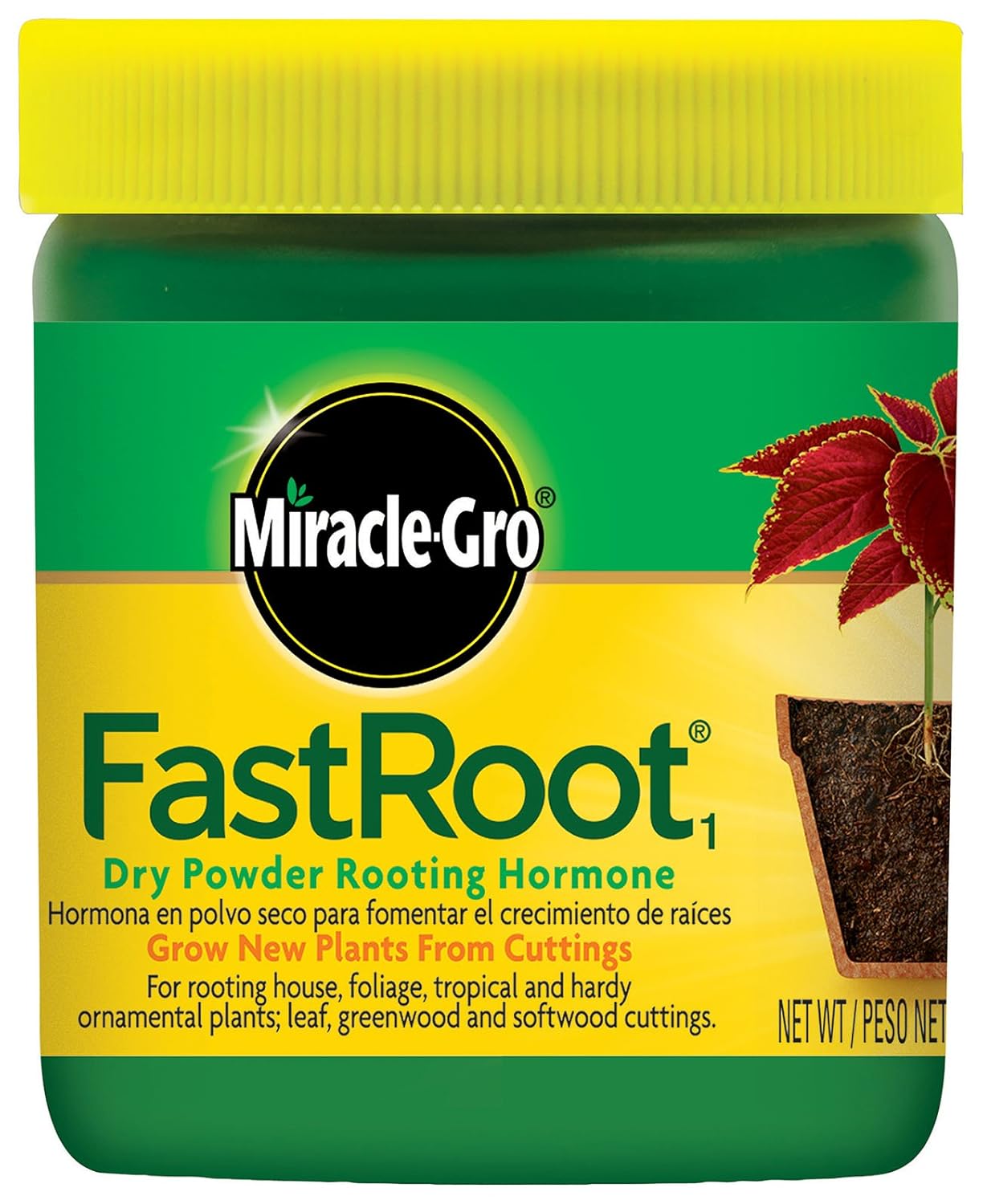 Miracle-Gro 1006451 FastRoot Dry Powder Rooting Hormone Jar, 1-14 Ounce