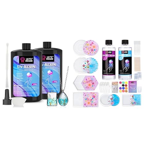 LET'S RESIN UV Resin & Resin Coaster Kit