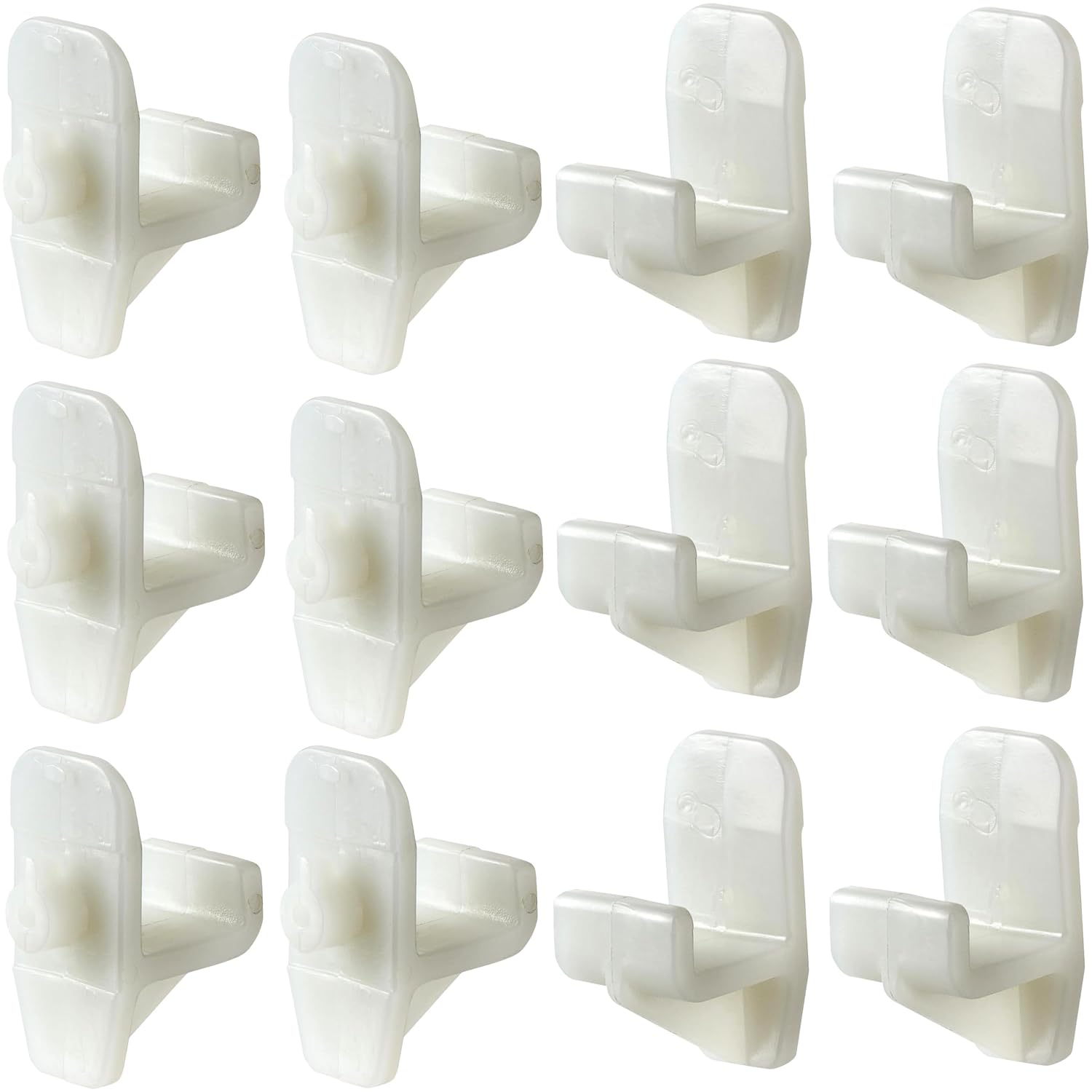 Replacement White Shelf Clips for Turbo Air Freezers & Refrigerators, Durable Plastic Shelf Support Brackets, Secure Fit for Commercial Refrigeration Units (12)