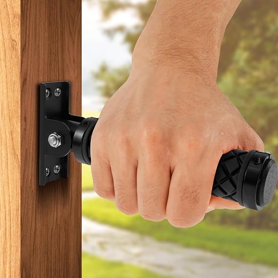 Doorway Assist Handle, Nonslip Door Grab Bars, Folding Door Assistant Support Grip Handle, Flip Up Grab Bar Supports Up to 350 Pounds for Elderly Disabled People with Limited Mobility(Black)