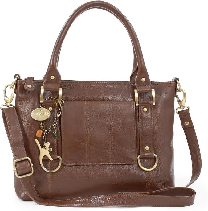 Catwalk Collection Handbags - Gallery Leather Shoulder Bag / Handbag with Shoulder Strap