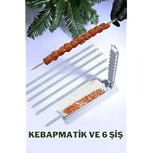6 Pieces Skew And Kebapmatic Adana Urfa Kebab Mold Apparatus Practical Fast Kebab Machine Box