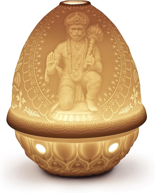 LLADRO Hanuman Lithophane. Porcelain Litophane.
