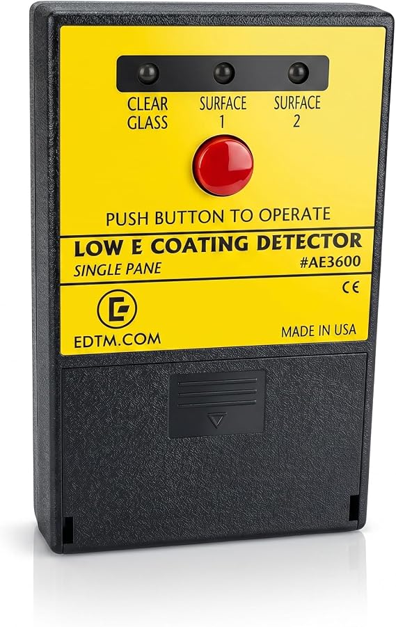 EDTM AE3600 Single Pane Low-E Glass Coating Detector, Made in USA