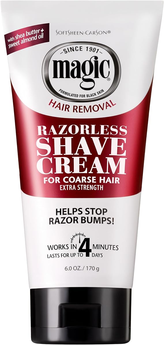 SoftSheen-Carson Magic Razorless Cream Shave - Extra Strength for Coarse Beards, 6 oz