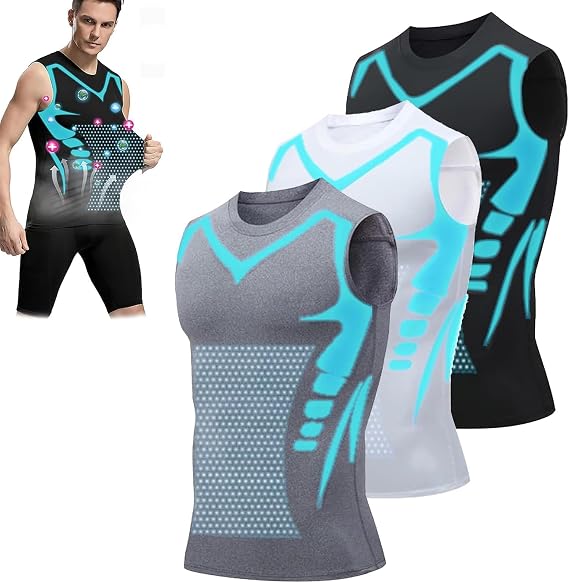 North Alpine Compression Vest Men, Version Ionic Shaping Sleeveless Shirt, Version Close-Fitting Sleeveless Shirt