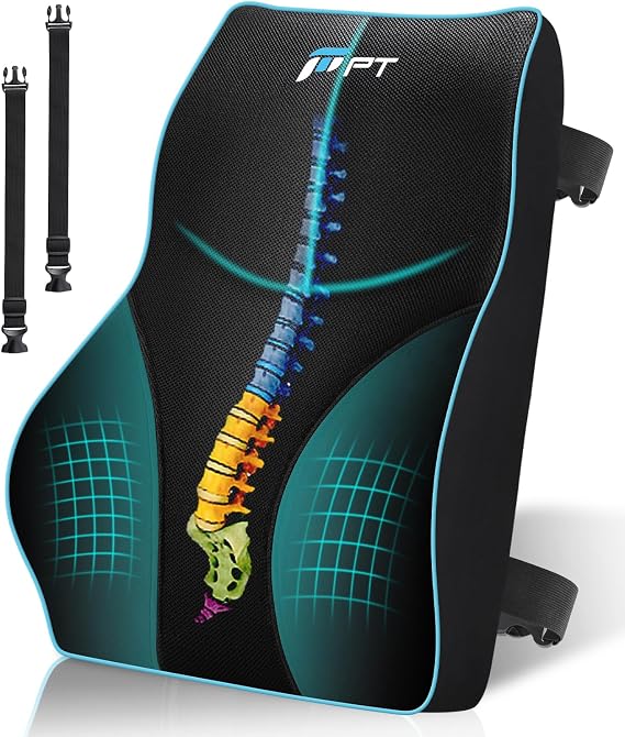 POOTACK Lumbar Support Cushion, Memory Foam Back Support Cushion