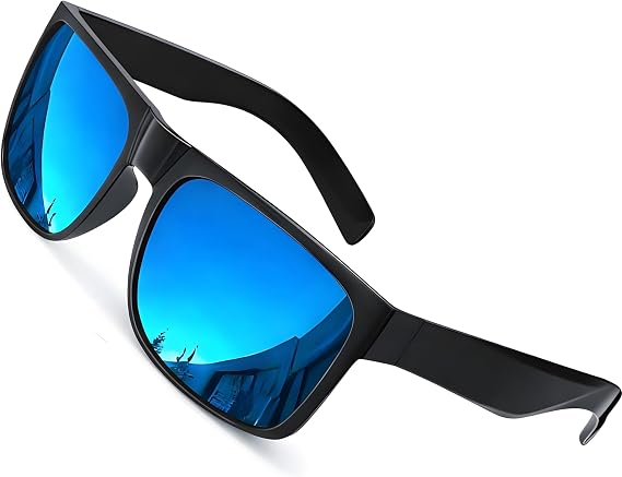 grinderPUNCH XL Polarized Men's Oversized Sunglasses, Big Heads Wide Face Large Head Fit Sports Driving Fishing Extra Wide Blue Sunglasses