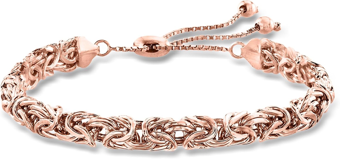Ross-Simons 18kt Rose Gold Over Sterling Byzantine Bolo Bracelet