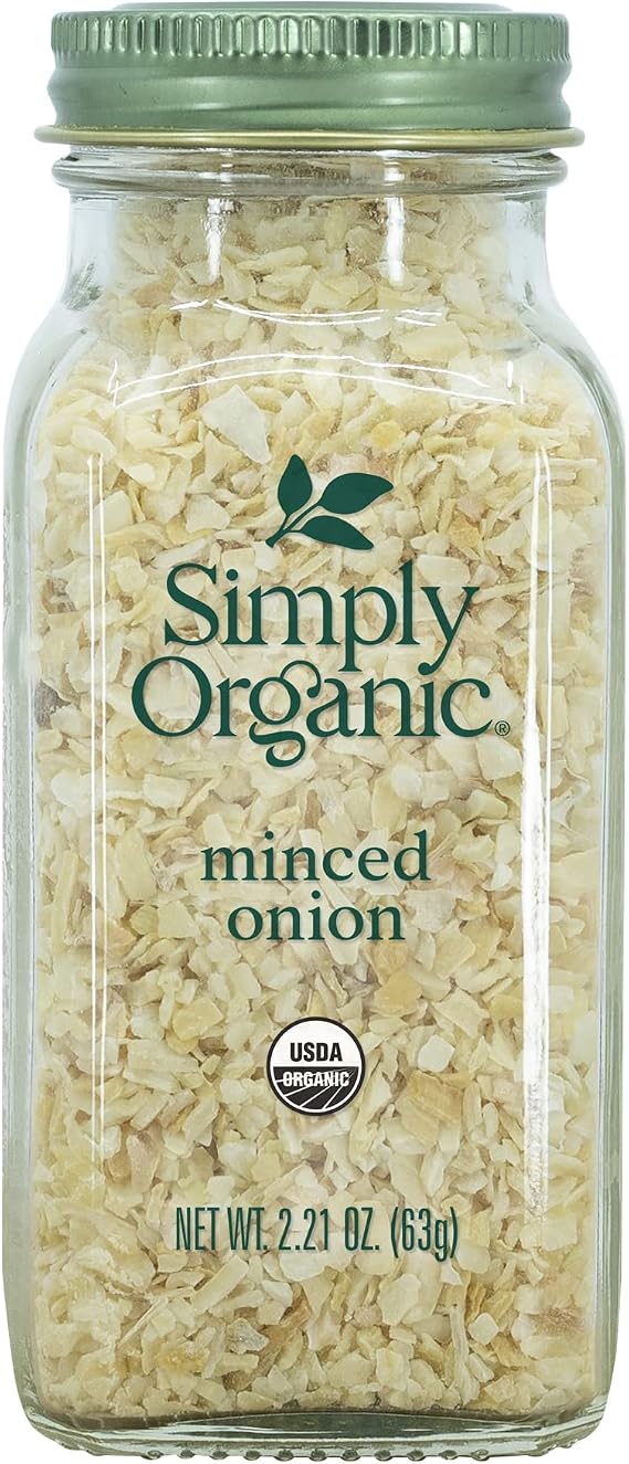 Simply Organic Minced White Onion, Certified Organic | 2.21 oz | Pack of 3 | Allium cepa
