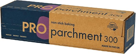 Baking Parchment Paper Roll 300mm x 50m | Silicone-Coated, Non-Stick, Greaseproof Paper, Oven & Freezer Safe | Compostable Baking Paper for Home & Professional Kitchens