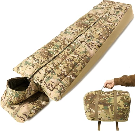 MT British Army Pattern 1958 Style Sleeping Bag Military Tactical Roll-up Sleep System with Compression Sack, Waterproof & Warm, Outdoor Survival Gear OD/Multi-Terrain