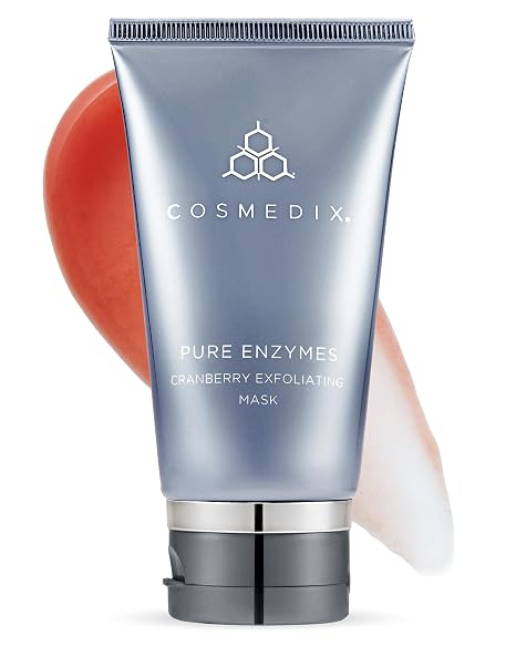 COSMEDIX Pure Enzymes Cranberry Exfoliating Facial Mask Skincare Nutrient-Rich Hydrating Face Mask for Dry & Dull Skin Gently Exfoliates & Softens for Plumper, Radiant Glow 60 g / 2 oz