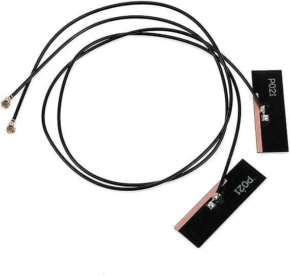 WiFi Antenna for PC, Laptop, Desktop & Motherboard | 2.4GHz/5GHz/6GHz | 4th Generation U.FL (Compatible with MHF4 and IPEX4) Connectors on M2 Wi-Fi Cards | 2-Pack 20cm (8in)