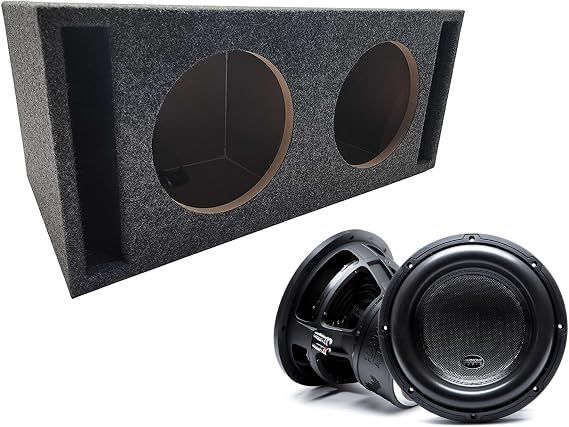 Harmony Audio Competition Dual 12" Loaded Sub Box 6000W SPL Subwoofer | Vented HA-ML121 Enclosure with Twin 12 Inch Woofers, Extreme Bass for Car Shows, High Output Port Design, Ready to Install