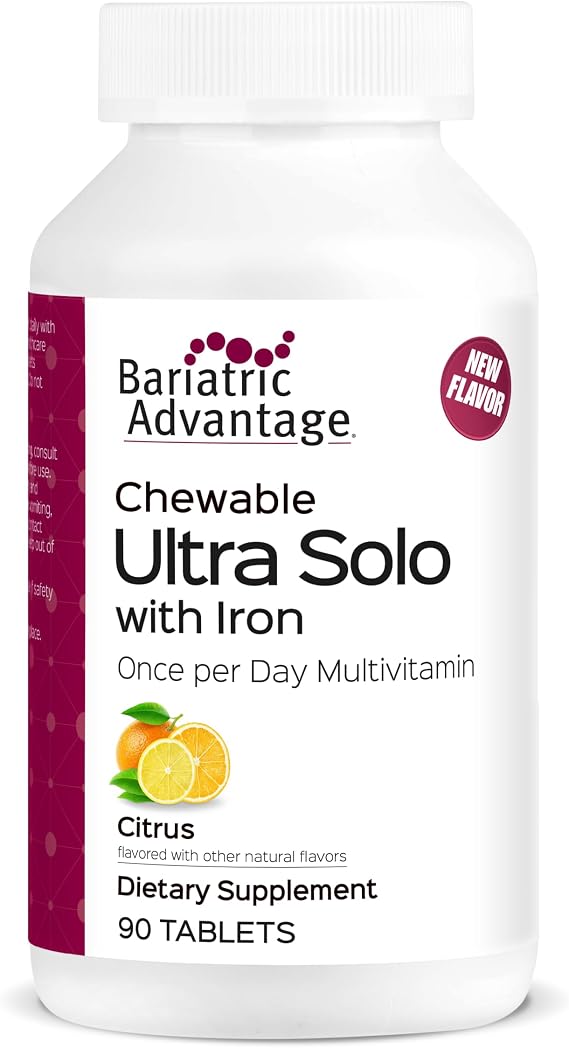 Bariatric Advantage Chewable Ultra Solo with Iron, Citrus, 90 Tablets
