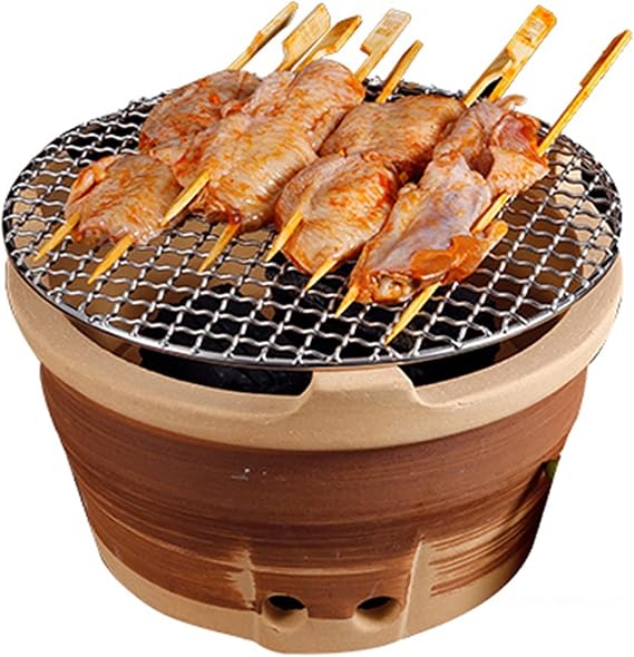 Old-Fashioned Barbecue Stove, Camping Wood Stove,Charcoal Stove, Household China-Style hot Pot Stove, tandoor, Commercial Clay Barbecue and Tea Stove,for Outdoor Cooking Picnic(Small)