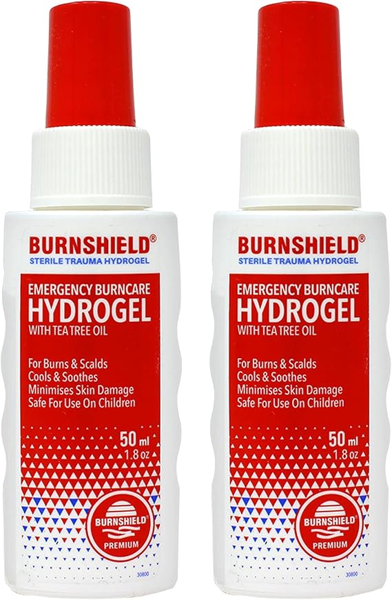Burnshield Sterile Trauma Fire Burn Hydrogel Spray Bottle - 1.8 oz - 2 Pack