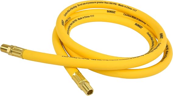 DEWALT DXCM012-0226 1/2 x 6 Premium Hybrid Lead-In Hose , Yellow