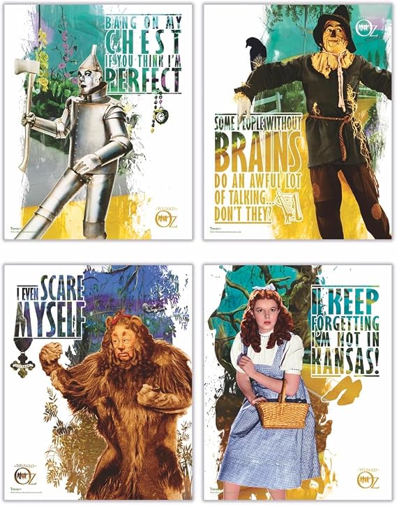TRENDYPRINT The Wizard of oz Off See Wizard 8 x 10 Wall Art Set