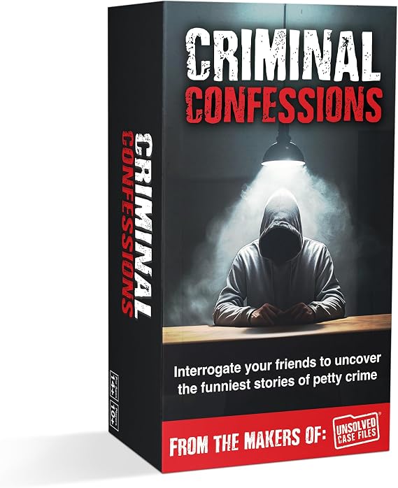 CRIMINAL CONFESSIONS Party Game - The Adult Card Game Where You Interrogate Friends to Uncover Surprising Stories of Petty Crime. Fun for Parties or Game Night - From the Makers of Unsolved Case Files
