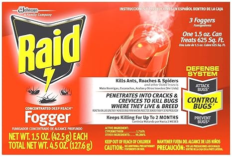 Raid Indoor Fogger, Pack of 2424